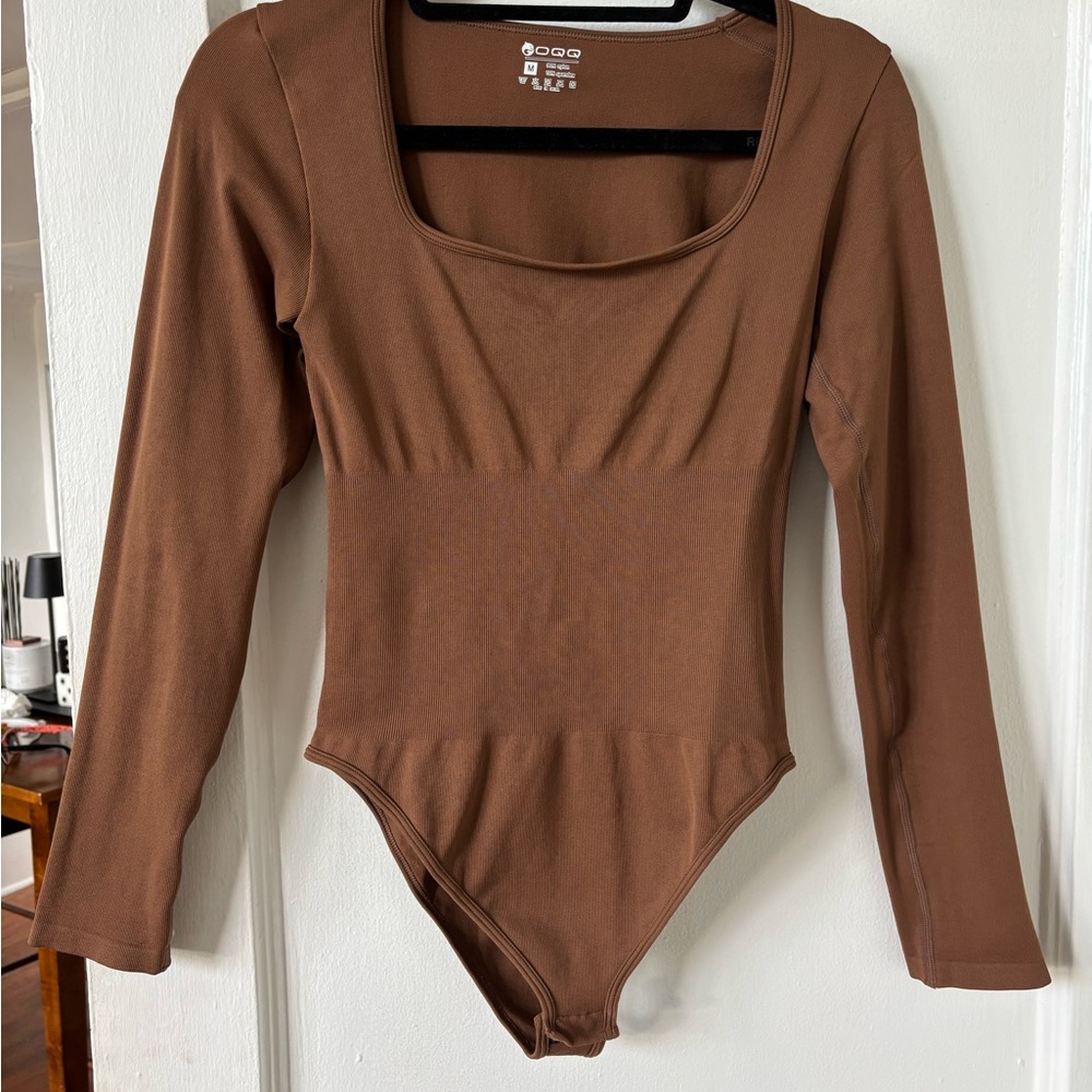 Brown Long Sleeve Bodysuit
